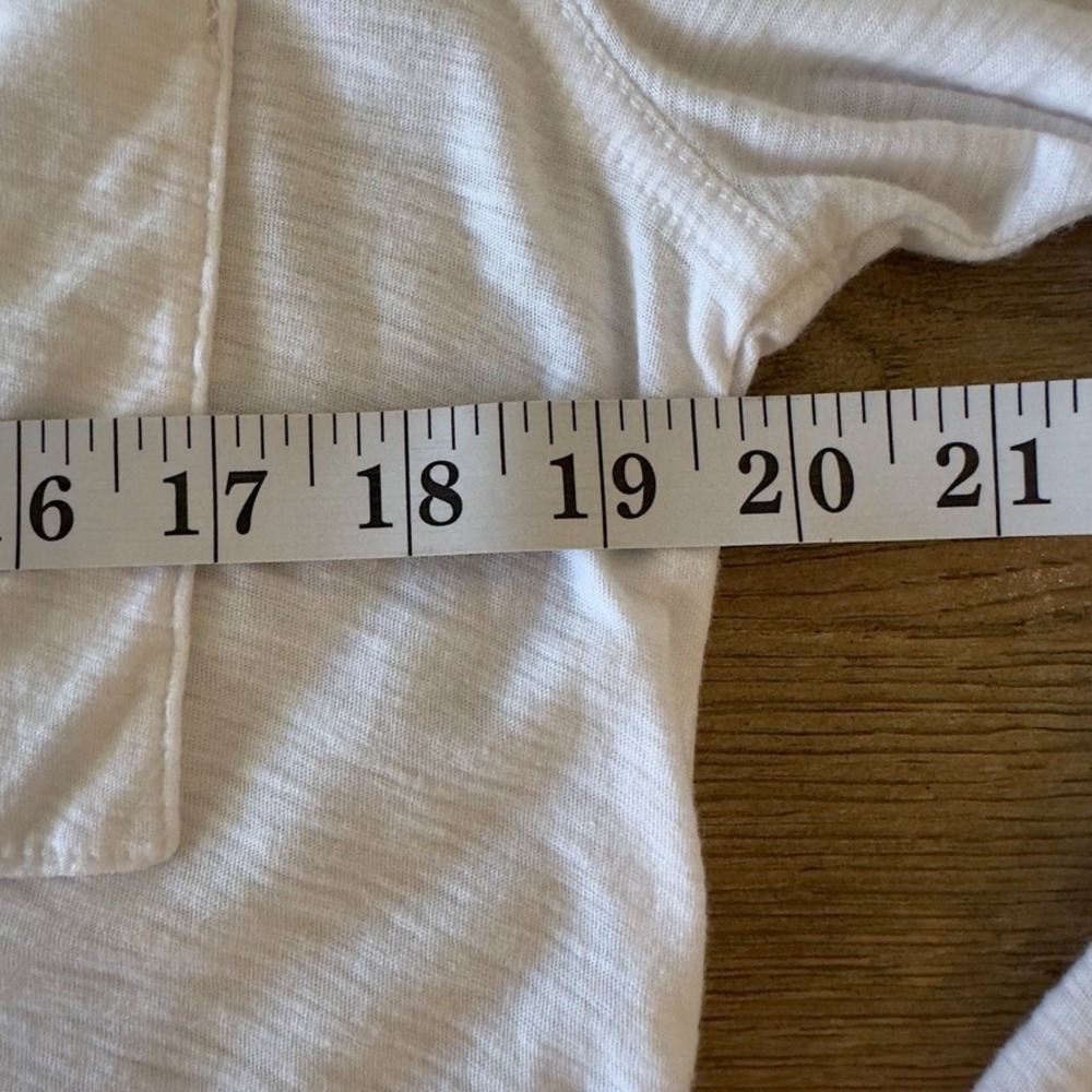 Standard JAMES PERSE White V-Neck Slub Button Down Henley Shirt-Women's Sze 1 - Picture 8 of 15